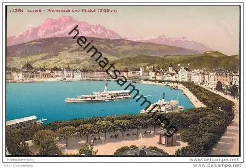 Luzern - Promenade und Pilatus