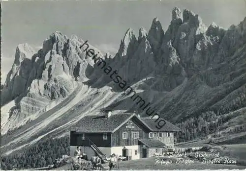 Rifugio Brogles - Val Gardena - Grödnertal - Brogles Haus - Foto-AK Grossformat - Edizione Cesare Capello Milano