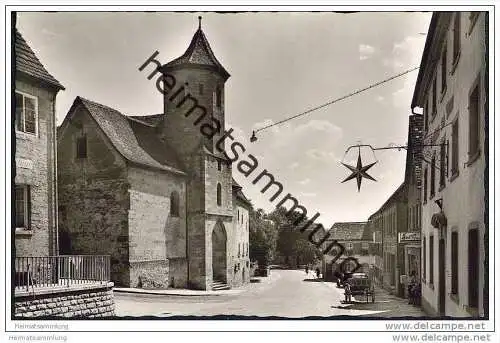 Crailsheim - Langestrasse - Spitalkirche - Foto-AK