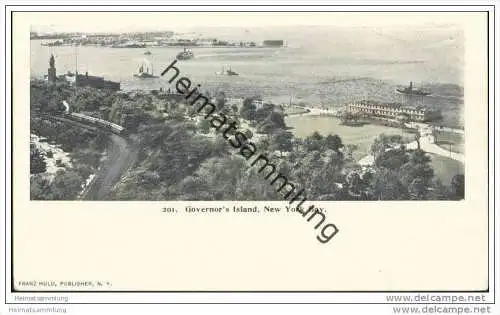 New York - Govenor's Island - New York Bay - Private Mailing Card ca. 1900