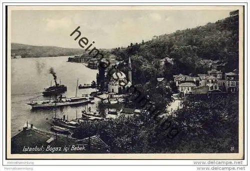 Istanbul - Bogaz ici Bebek - Foto-AK 30er Jahre