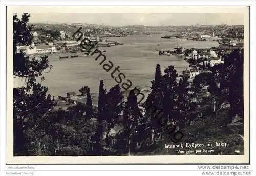 Istanbul - Eyüpten bir bakis - Foto-AK 30er Jahre