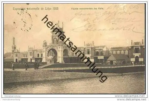 Liege - Exposition universelle 1905 - Facade monumentale des Halles