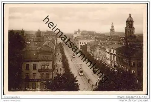 Göteborg - Västra Hamngatan - Strassenbahn - Foto-AK ca. 1930