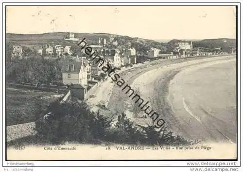 Pléneuf - Côtes-d'Armor - Val-André - Les Villas - Vue prise de Piégu