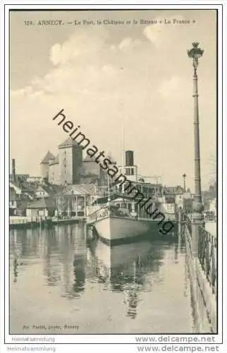 Annecy - Le Port et la Bâteau 'La France'