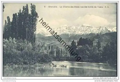 Grenoble - La Chaine des Alpes vue des bords de l&acute;Isere