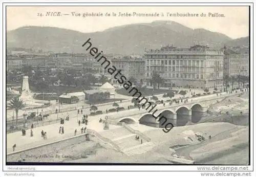 Nice - Vue generale de la Jetee Promenade a l'embouchure du Paillon