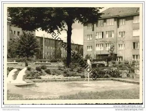 Berlin-Tempelhof - Attilaplatz - Biberbrunnen - Foto-AK Grossformat 60er Jahre