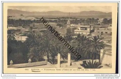 Biskra - Panorama vers L'Oasis et le Col de Sfa