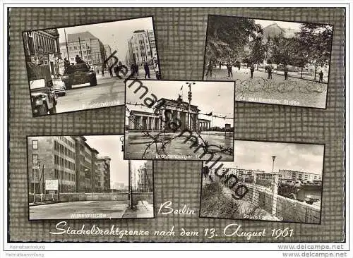 Berlin - Mehrbild vom Sep. 1961 - Bernauerstrasse - Sebastinstrasse - Wilhelmstrasse - Mauer - Sektorengrenze