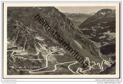 Gotthardstrasse - Strada del S. Gottardo - Foto-AK