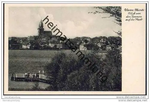 Waren-Müritz - Blick von den Tannen auf die Stadt