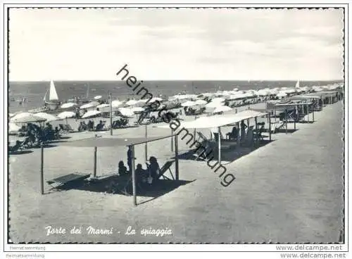 Forte dei Marmi - La spiaggia - vera Fotografia ca. 1960