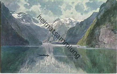 Königssee - Künstlerkarte E. Harrison Compton - Verlag Eugen Richter Berchtesgaden-Königsee