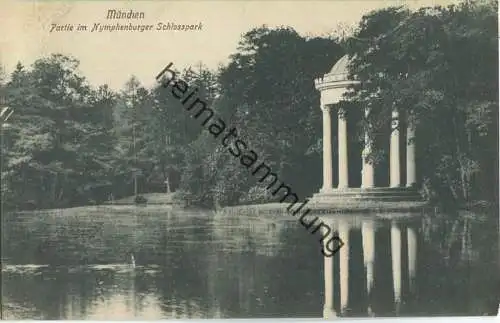 München - Partie im Nymphenburger Schlosspark - Verlag W. H. D.