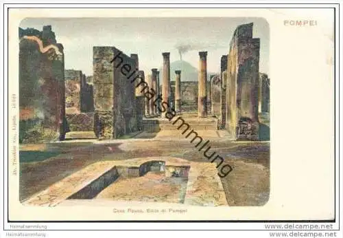 Pompei - Casa Pausa - Edile di Pompei - Künstlerkarte ca. 1900