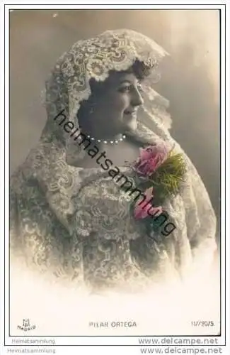 Espana - Pilar Ortega - Spanische Künstlerin - Foto-AK handkoloriert ca. 1910