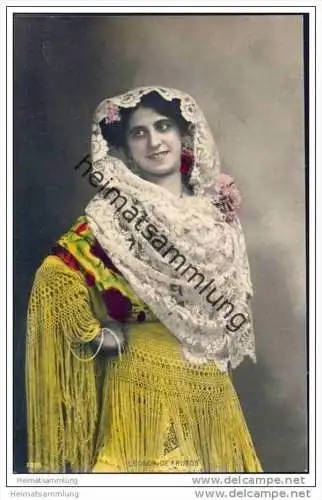 Espana - Leonor de Frutos - Spanische Künstlerin - Foto-AK handkoloriert ca. 1910