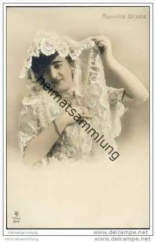 Espana - Manolita Urzaiz - Spanische Künstlerin - Foto-AK handkoloriert ca. 1910