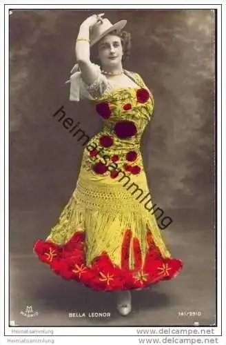 Espana - Bella Leonor - Spanische Künstlerin - Foto-AK handkoloriert ca. 1910