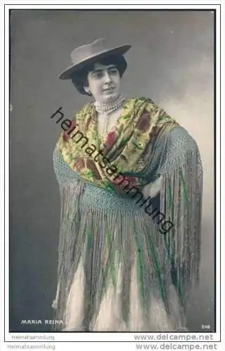 Espana - Maria Reina - Spanische Künstlerin - Foto-AK handkoloriert ca. 1910