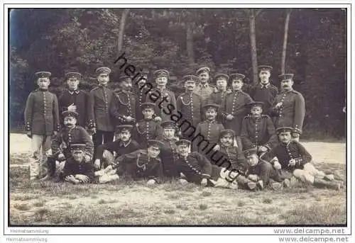 Gruppenfoto - Soldaten - Foto-AK - Stempel Lamsdorf Übungsplatz