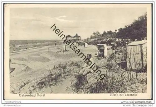 Ostseebad Horst - Niechorze - Strand mit Badehaus