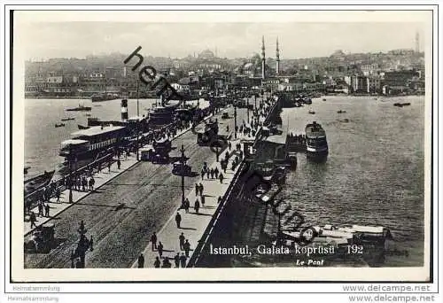 Istanbul - Galata köprüsü - Foto-AK 30er Jahre