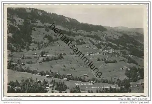 Val d' Illiez et hameaux environnants - Foto-AK 40er Jahre