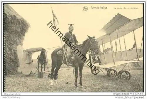 Belgien - Militär - Armée belge - La garde de l'aéroplane - Doppeldecker