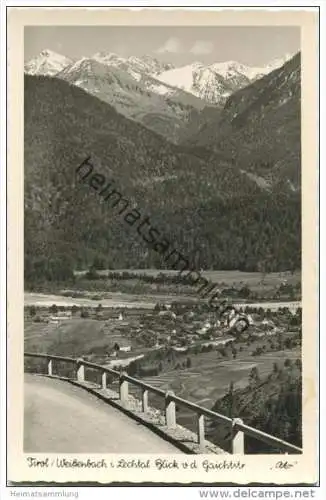 Weissenbach im Lechtal - Blick von der Gaichtstrasse - Foto-AK - Verlag Foto-Kohlbauer Pfronten