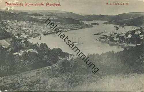 Dartmouth - from above Warfleet gel. 1910