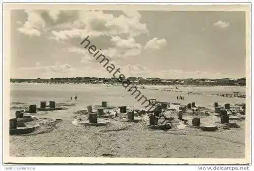 Blick vom Badestrand übern Kniepsand auf Norddorf - Foto-AK - Verlag Johannes Quedens Norddorf