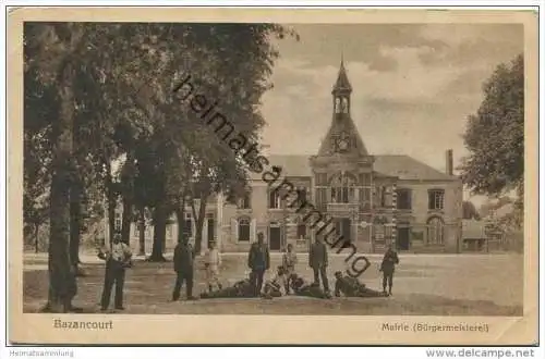 Bazancourt - Mairie Bürgermeisterei - Feldpost - Königlich-Sächs. Flieger-Abteilung gel. 1918