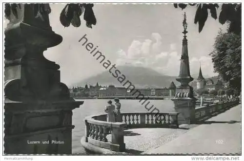 Luzern und Pilatus - Foto-AK - Verlag O. Süssli-Jenny Thalwil