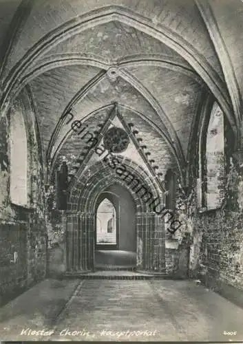 Kloster Chorin - Hauptportal - Foto-Ansichtskarte Grossformat - Handabzug - Verlag Rotophot Bestensee 60er Jahre