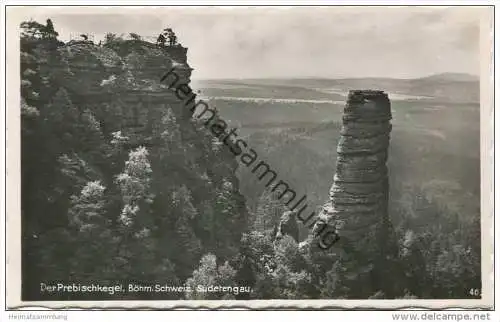 Prebischkegel - Böhmische Schweiz - Foto-AK - Verlag F. J. Stark Mariaschein Sudetengau