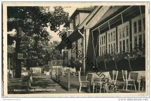 Karlovy Vary - Karlsbad - Cafe Hirschensprung Inhaber Rudolf Brandl - Foto-AK