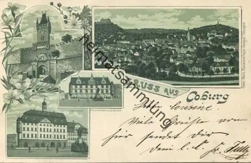 Gruss aus Coburg - Verlag Gebr. Metz Tübingen gel. 1898