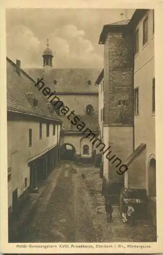 Eberbach - Militär-Genesungsheim XVIII Armeekorps - Klostergasse - Verlag Carl Fischer Eltville