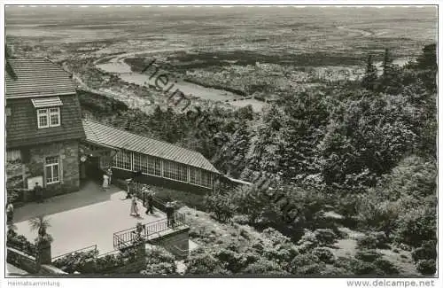 Blick vom Restaurant Königstuhl auf Heidelberg und Rheinebene - Foto-AK