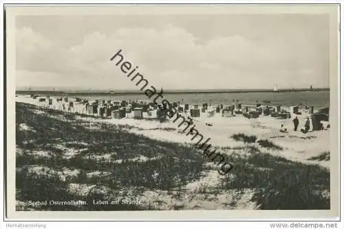 Osternothafen - Leben am Strande - Foto-AK 1930