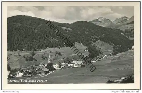 Serfaus gegen Furgler - Foto-AK