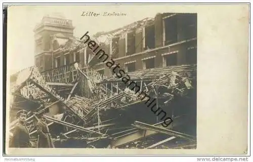 Lille - l'explosion 1916 - les ruines - Foto-AK