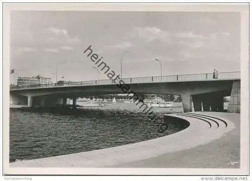 Hamburg - Die neue Lombardsbrücke  - Foto-AK Grossformat 1954