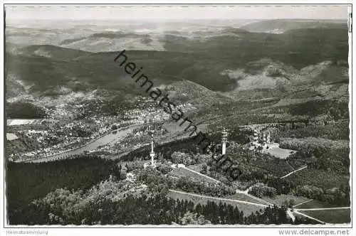 Königstuhl bei Heidelberg - Berghotel Alfred Schlag - Fliegeraufnahme - Foto-AK