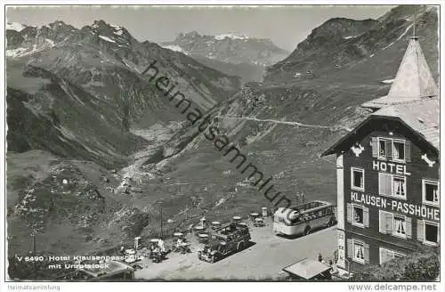 Hotel Klausenpasshöhe mit Urirotstock - Foto-AK