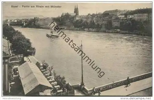 Basel - Partie am Rhein mit Münster