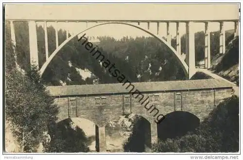 Alte und neue Hundwilertobelbrücke 1923-1925 - Foto-AK